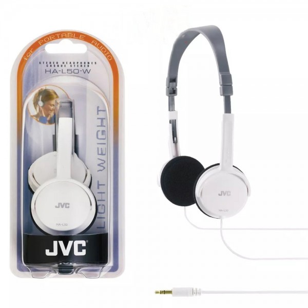 Casti audio JVC HA-L50-BE, Cu fir, On-ear, design elegant, negru