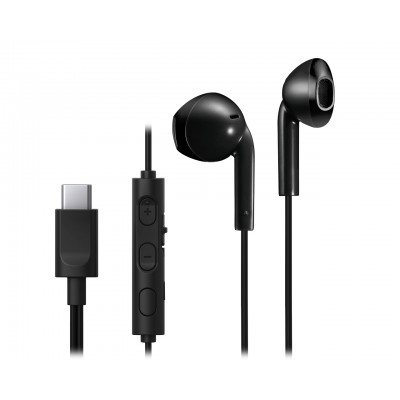 Casti JVC HA-FR17UC-B-U, Cu Fir, In-Ear, Microfon, USB-C, negru