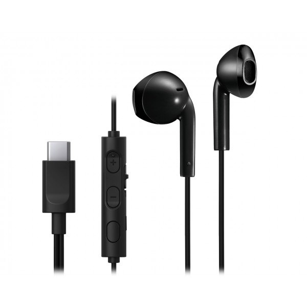 Casti JVC HA-FR17UC-B-U, Cu Fir, In-Ear, Microfon, USB-C, negru