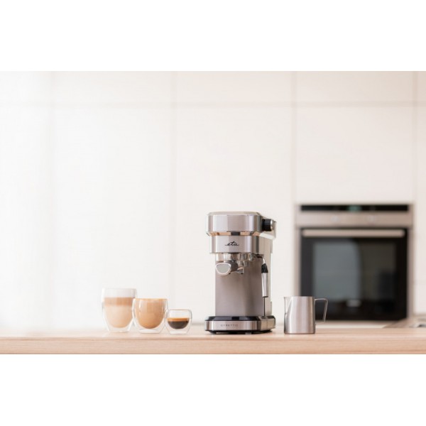 Espressor manual ETA Stretto 2180, 1350 W,0.75 L, dispozitiv spumare, 15 bar, otel inoxidabil