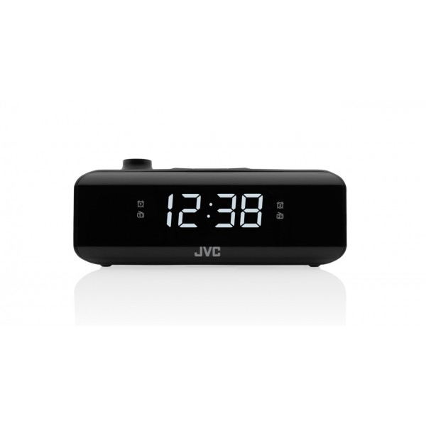 Radio cu ceas JVC RA-E314B, FM, alarma, proiectie, memorie 10 posturi, negru