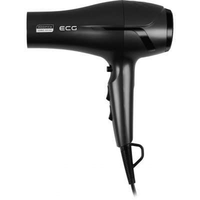 Uscator de par cu ionizare ECG Modifica Nera Grande+, 2200 W, 2 viteze, 3 niveluri de temperatura, difuzor, negru