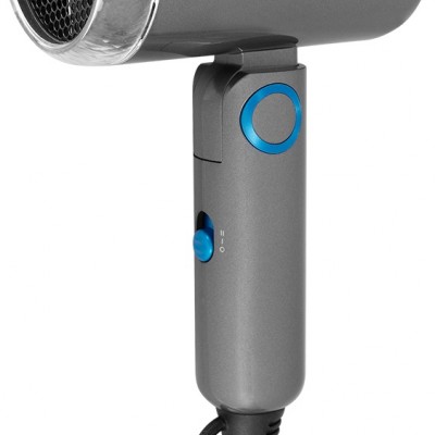 Uscator de par pentru voiaj ECG Grigio Piccolo, 1200 W, 2 viteze, 2 niveluri de temperatura, maner pliabil, gri Uscator de par pentru voiaj ECG Grigio Piccolo, 1200 W, 2 viteze, 2 niveluri de temperatura, maner pliabil, gri