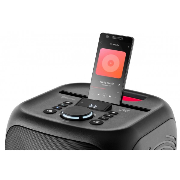 Boxa portabila JVC XS-EP424B, 140W, Bluetooth, USB, Radio FM, Microfon, AUX IN, Negru
