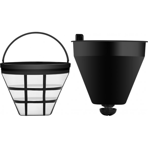 Cafetiera ECG KP 2125 Supreme, 900 W, 1.5 L, 12 cesti, LCD, bol din sticla