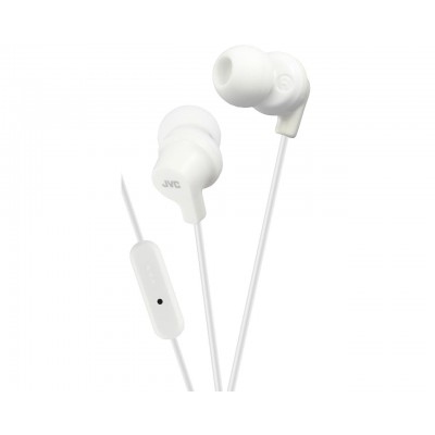 Casti JVC HA-FR15-W-EF, Cu fir, In-Ear, Microfon, mufa in L compatibila cu iPhone, Alb