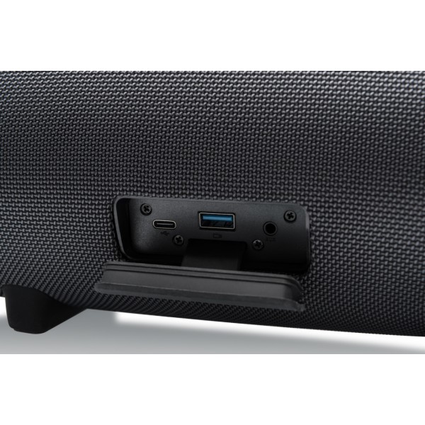 Boxa portabila JVC XS-E114G, radio FM, Bluetooth, IPX6, Litiu-ion 3,7 V / 2000 mAh, gri