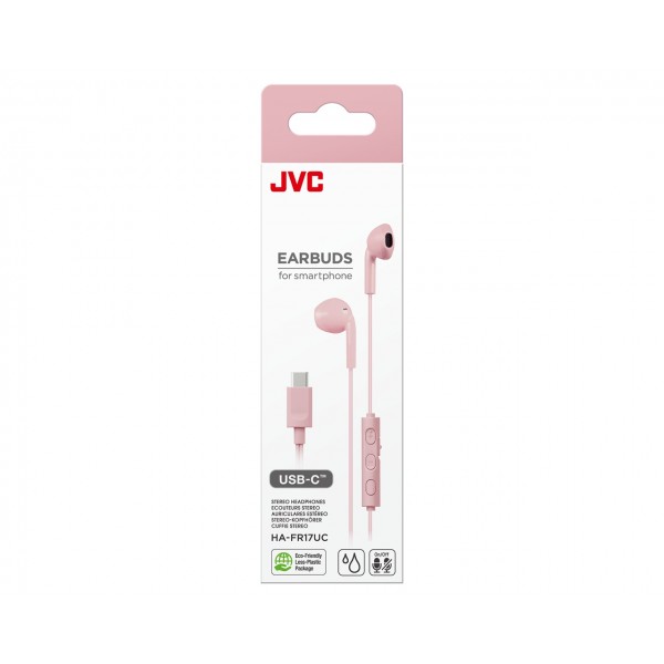 Casti JVC HA-FR17UC-A-U, Cu Fir, In-Ear, Microfon, USB-C, albastru deschis