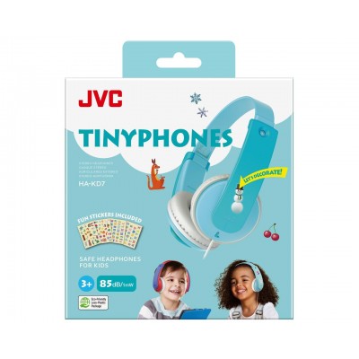 Casti JVC pentru copii HA-KD7-YNE, Over-ear, galben-albastru
