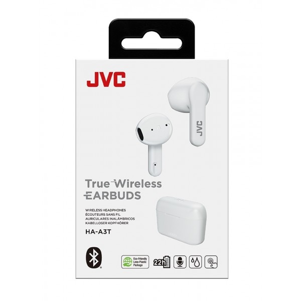 Casti True Wireless JVC HA-A3T-B-U, In Ear, Bluetooth, Microfon, Autonomie 22 ore, Negru