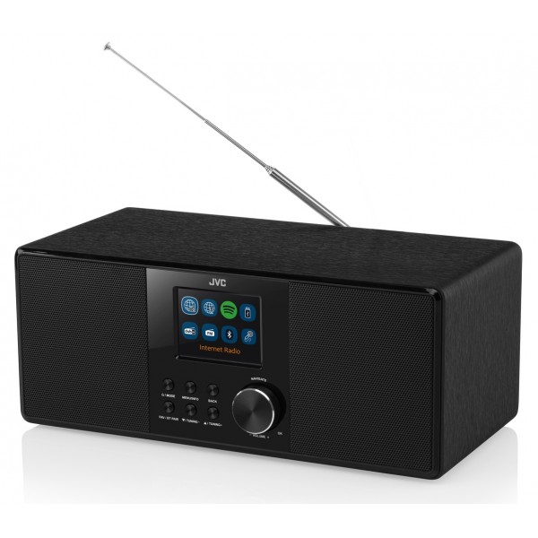 Radio cu CD JVC RD-E221B, 2 x 1.3 W RMS, FM/USB/MP3, AUX IN, iesire pentru casti, negru