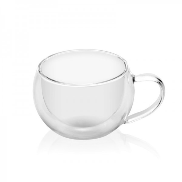 Set 2 cesti pentru espresso lung ETA 5180 91010, 160 ml, pereti dubli din sticla borosilicata