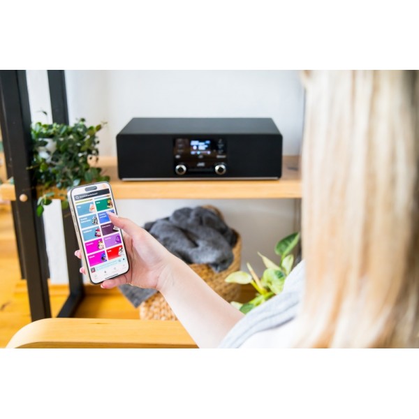 Radio cu CD JVC RD-E664B-DAB, 2x2.5W RMS, Bluetooth, USB, afisaj LCD, ceas, telecomanda, negru