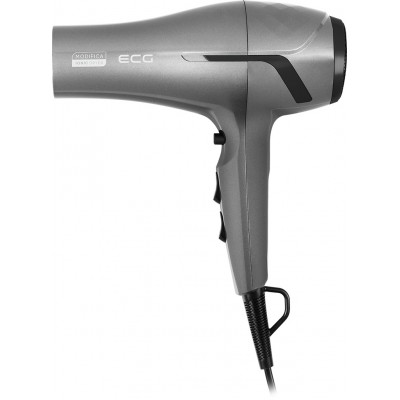 Uscator de par cu ionizare ECG Modifica Grigio Grande, 2200 W, 2 viteze, 3 niveluri de temperatura, gri