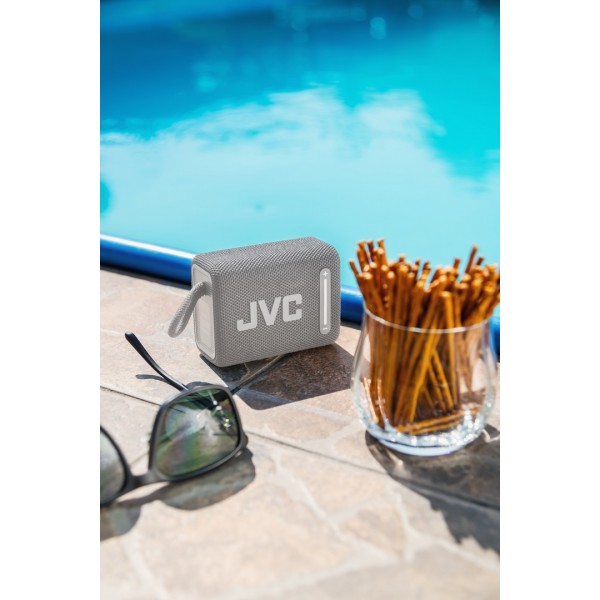 Boxa portabila JVC XS-E114B, radio FM, Bluetooth, IPX6, Litiu-ion 3,7 V / 2000 mAh, negru