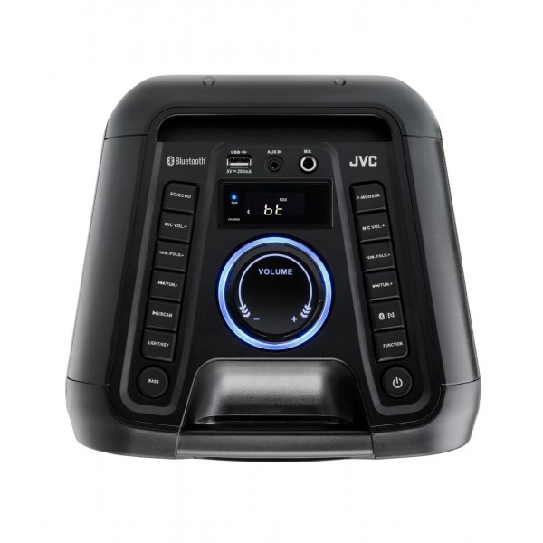 Boxa portabila JVC XS-E423B, 24 W, Bluetooth, IPX5, iluminare cu LED-uri, negru