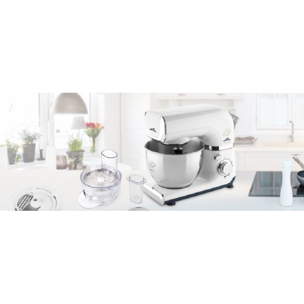 Robot de bucatarie ETA Mezo 003490010, 600 W, 4 litri, reglare continua a vitezei, sistem de amestecare planetar, alb Robot de bucatarie ETA Mezo 003490010, 600 W, 4 litri, reglare continua a vitezei, sistem de amestecare planetar, alb