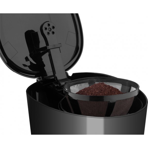 Cafetiera ECG KP 2116 Easy, 750 W, 1.25 L, 10 cesti, bol din sticla, filtru permanent