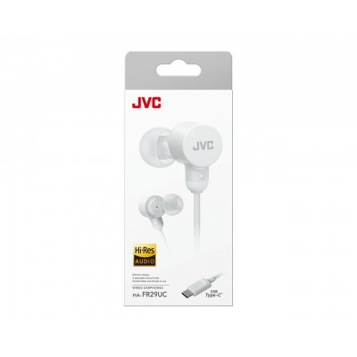 Casti JVC HA-FR29UC-B-U, Cu fir, In-Ear, Microfon, USB-C, Functie Mod Sunet, Husa, negru