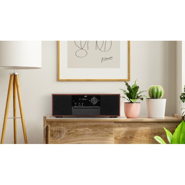 Radio internet JVC RA-E981B, 10W RMS, tuner DAB+/FM, Bluetooth, LCD 2.8”, WiFi, Spotifiy Connect, telecomanda, USB, AUX, negru