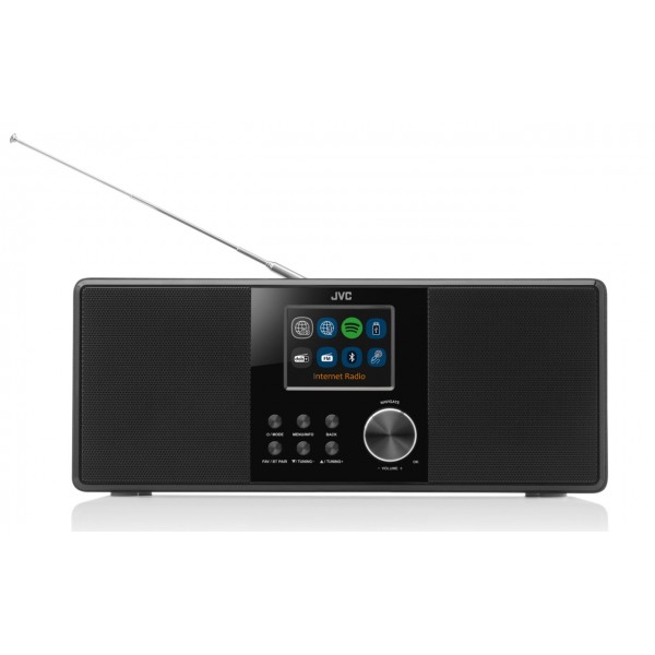Radio cu CD JVC RD-E221B, 2 x 1.3 W RMS, FM/USB/MP3, AUX IN, iesire pentru casti, negru