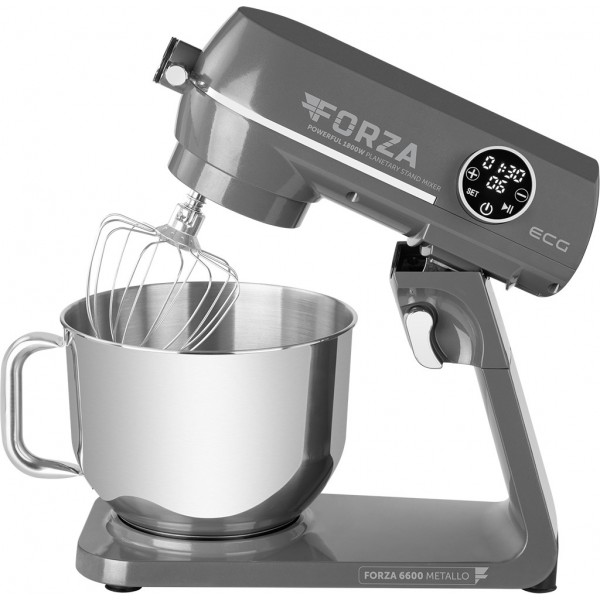 Robot de bucatarie ECG FORZA 6600 Metallo Scuro, 1800 W, 6,5 litri, LCD, sistem de amestecare planetar Robot de bucatarie ECG FORZA 6600 Metallo Scuro, 1800 W, 6,5 litri, LCD, sistem de amestecare planetar
