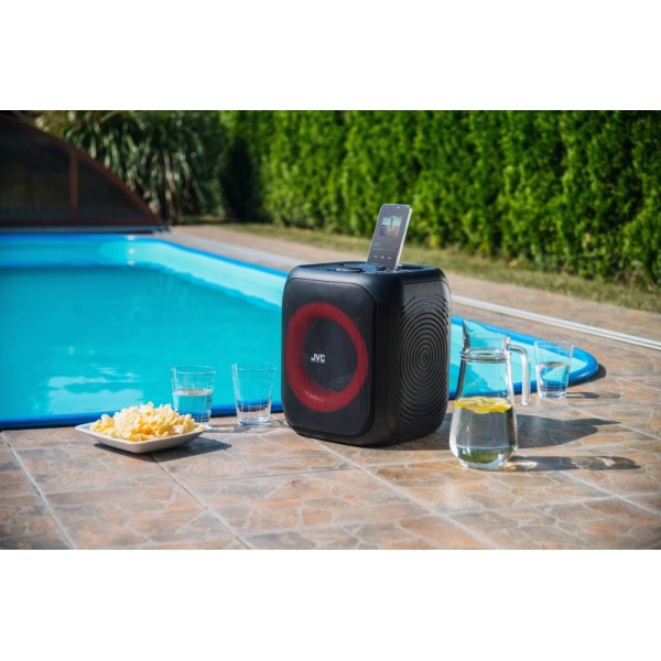 Boxa portabila JVC XS-EP424B, 140W, Bluetooth, USB, Radio FM, Microfon, AUX IN, Negru