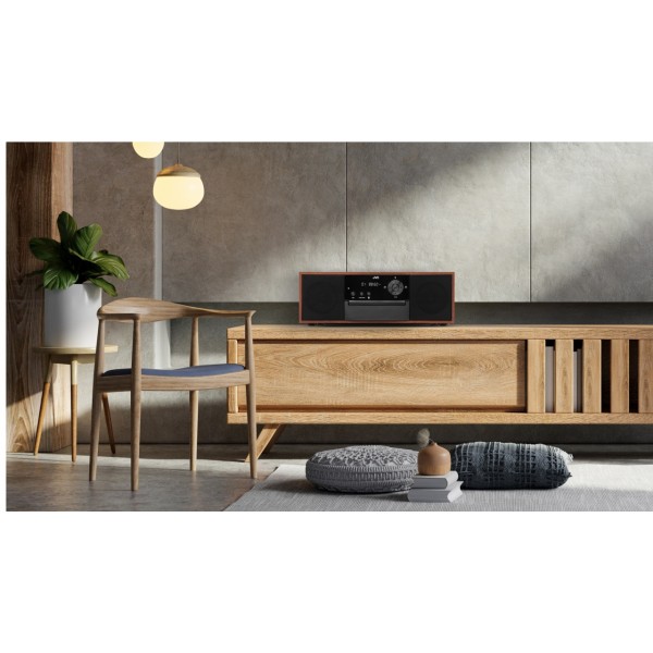 Radio internet JVC RA-E981B, 10W RMS, tuner DAB+/FM, Bluetooth, LCD 2.8”, WiFi, Spotifiy Connect, telecomanda, USB, AUX, negru