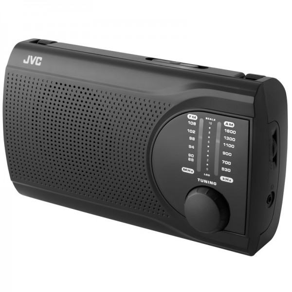 Radio JVC RA-E321B, tuner analogic FM/AM, mufa jack 3.5 mm pentru casti, negru