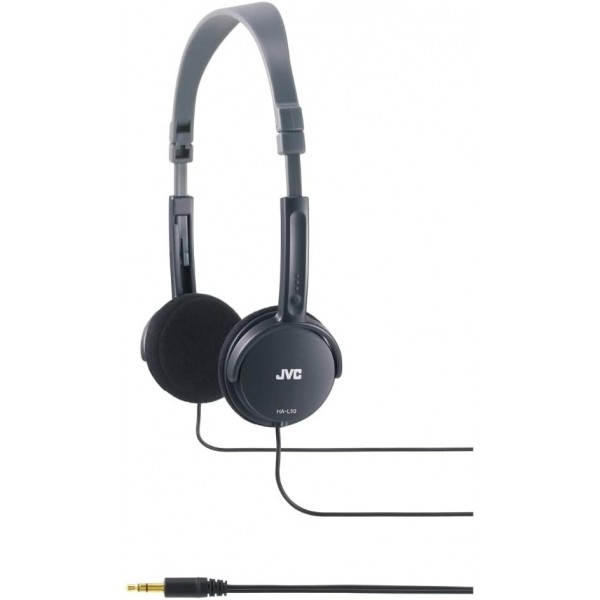 Casti audio JVC HA-L50-BE, Cu fir, On-ear, design elegant, negru