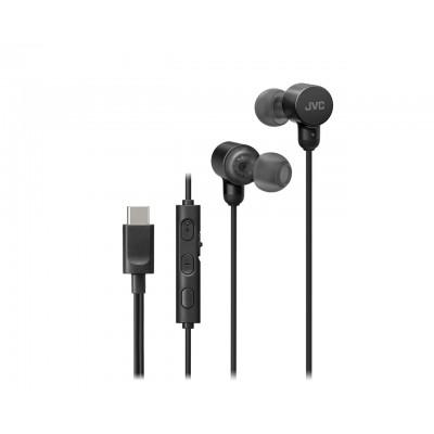 Casti JVC HA-FR29UC-B-U, Cu fir, In-Ear, Microfon, USB-C, Functie Mod Sunet, Husa, negru