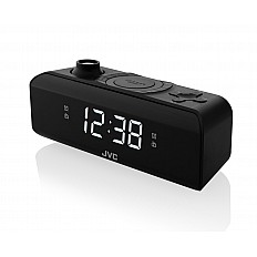 Radio cu ceas JVC RA-E314B, FM, alarma, proiectie, memorie 10 posturi, negru