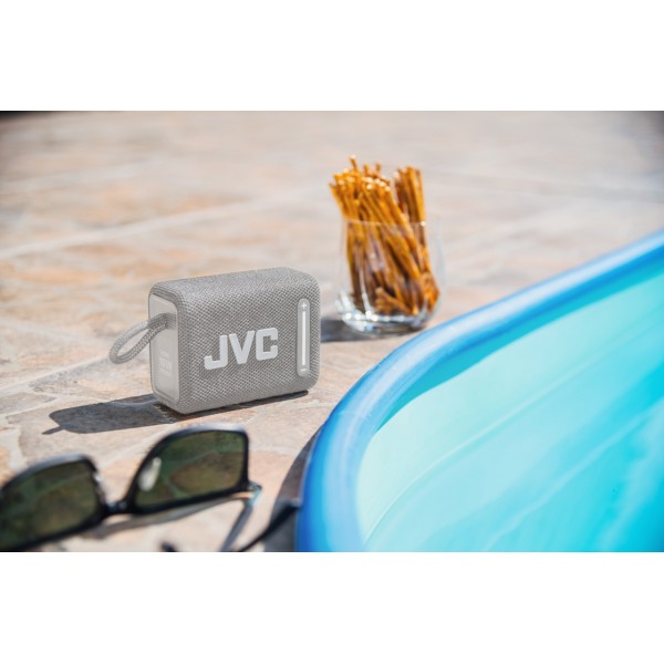 Boxa portabila JVC XS-E114B, radio FM, Bluetooth, IPX6, Litiu-ion 3,7 V / 2000 mAh, negru