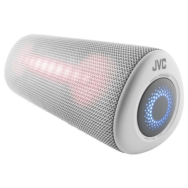 Boxa portabila JVC XS-E423G, 24 W, Bluetooth, IPX5, iluminare cu LED-uri, gri