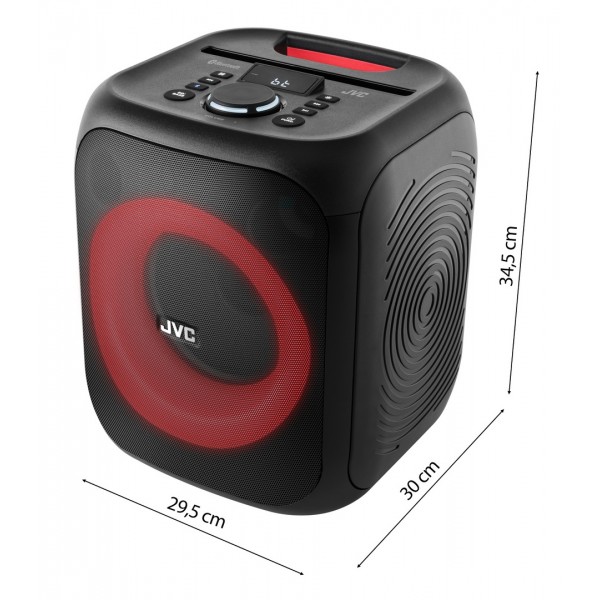 Boxa portabila JVC XS-EP424B, 140W, Bluetooth, USB, Radio FM, Microfon, AUX IN, Negru