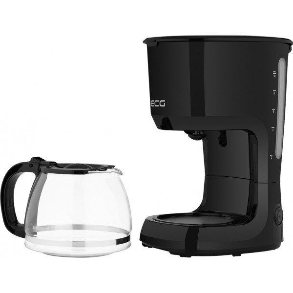 Cafetiera ECG KP 2116 Easy, 750 W, 1.25 L, 10 cesti, bol din sticla, filtru permanent