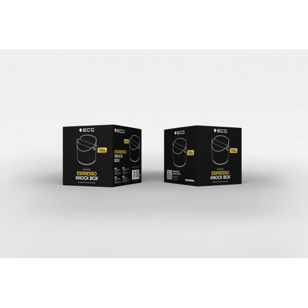 Recipient pentru zat cafea ECG Knockbox Nero, 700 ml, otel inoxidabil