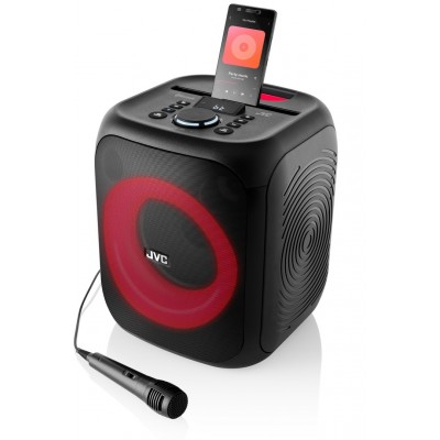 Boxa portabila JVC XS-EP314B, 60W, LED, Bluetooth, Karaoke, AUX, intrare USB, TWS, Microfon, Negru