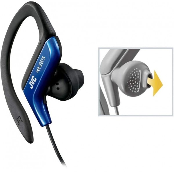 Casti sport JVC HA-EB75, Cu Fir, In-Ear, Confort si Stabilitate la Miscare, Negru