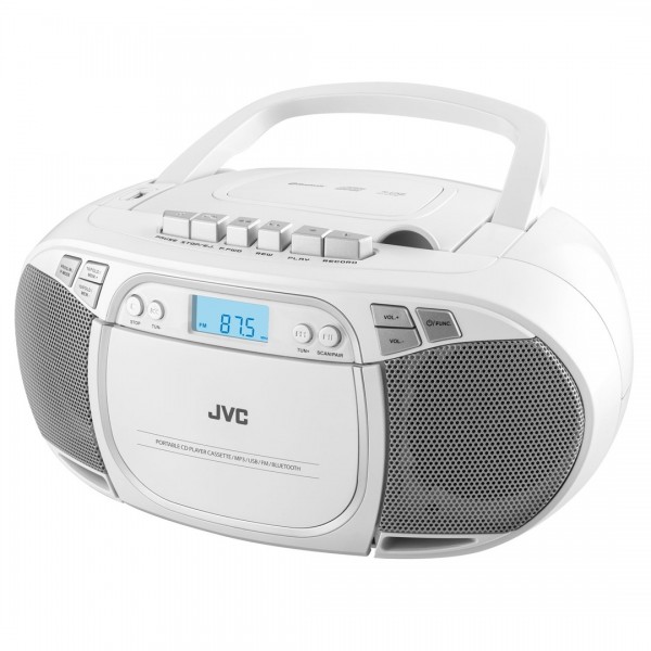 Radio cu casetofon si player CD JVC RC-E451B, 2 x 1.6 W RMS, FM, Bluetooth, USB, MP3, AUX IN, negru