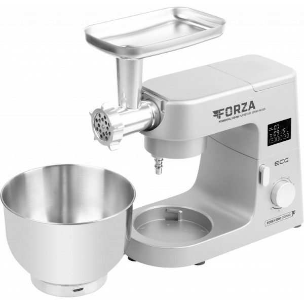Robot de bucatarie ECG FORZA 5500 Giorno Argento, 1500 W, 6,5 litri, LCD, sistem de amestecare planetar