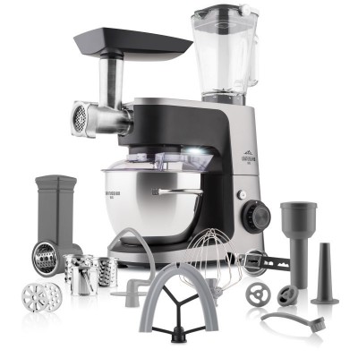Robot de bucatarie ETA Gratussino III 3023 90020, 1200W, 4.5 litri, control continuu al vitezei + PULS, negru/gri