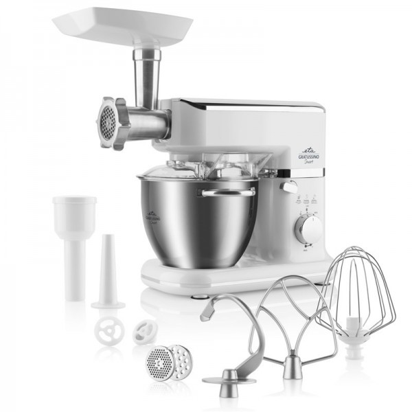 Robot de bucatarie ETA Gratussino Smart 002390090, 800 W, 4.5 litri, 6 viteze, sistem de amestecare planetar