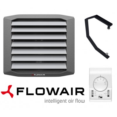 Aeroterma pe agent termic FLOWAIR LEO S2 - putere incalzire 2.1 - 26.5 kW cu suport si termostat inclus (51946)