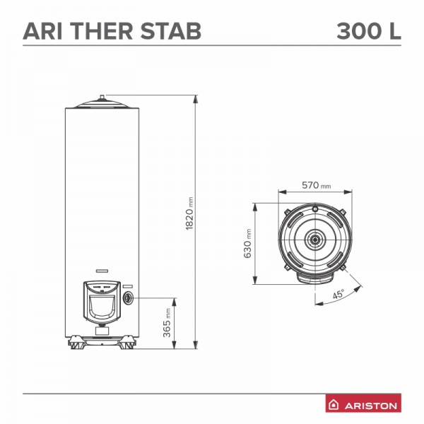 Boiler electric Ariston ARI 300 STAB 570 THERM TM VS EU