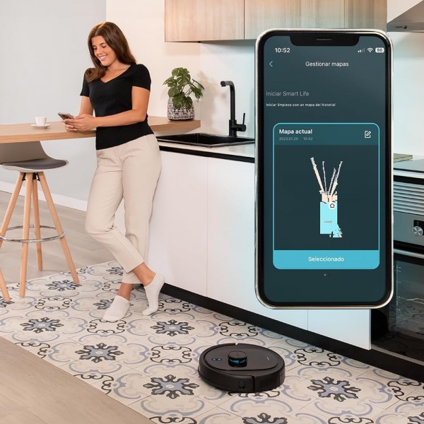 Robot de aspirare Cecotec Conga 8290 Immortal Ultra Power Home X-Treme, 7000 Pa, iTech Laser Eye, baza autocuratare, autonomie 280 minute, aspirator si mop (08612)