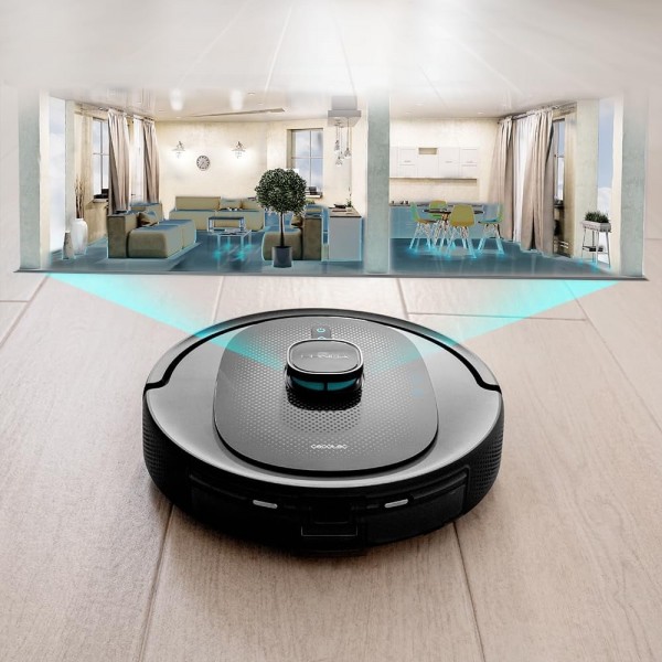 Robot de aspirare Cecotec Conga 8290 Immortal Ultra Power Home X-Treme, 7000 Pa, iTech Laser Eye, baza autocuratare, autonomie 280 minute, aspirator si mop (08612)