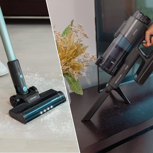 Aspirator vertical 3 in 1 Rockstar 1500 Ray Pure, Putere 215W, 25.2V Li-Ion, 12kPa, Autonomie 45min, Rezervor 500ml (8422)