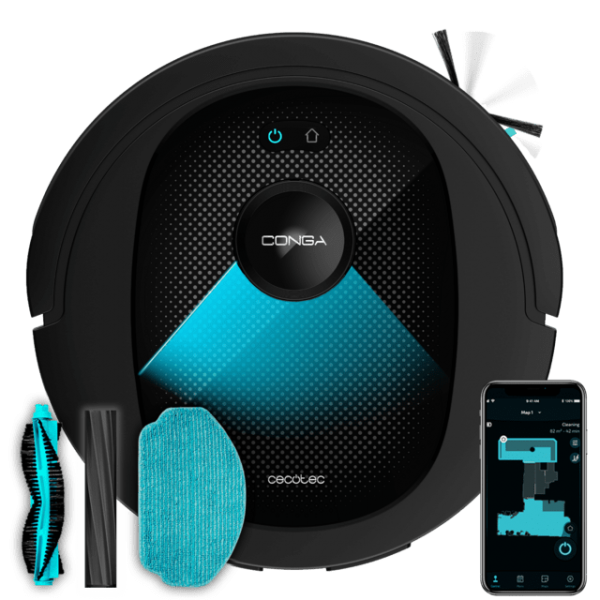 Robot de aspirare Conga 8490 Ultimate Ultra, 4 in 1, 7000 Pa, Laser, Autonomie 170 minute, 2 perii centrale, Functie mop (A01_EU01 _100081) Robot de aspirare Conga 8490 Ultimate Ultra, 4 in 1, 7000 Pa, Laser, Autonomie 170 minute, 2 perii centrale, Functie mop (A01_EU01 _100081)