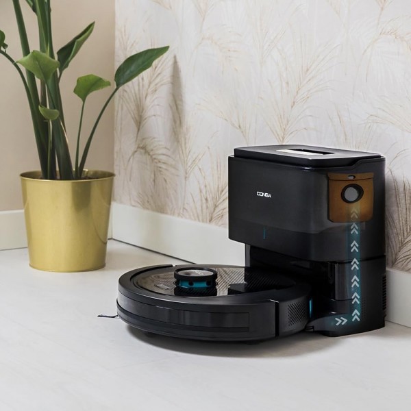 Robot de aspirare Conga 8490 Ultimate Ultra, 4 in 1, 7000 Pa, Laser, Autonomie 170 minute, 2 perii centrale, Functie mop, baza autocuratare (A01_EU01 _100082)